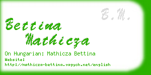 bettina mathicza business card
